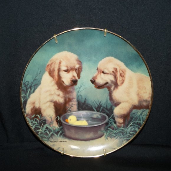 Franklin Mint Other - Franklin Mint Puppies Dog Plate Labs Retriever